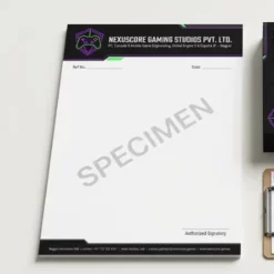 gaming company letterhead a4 print