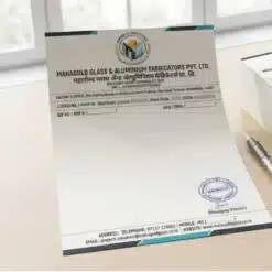 glass aluminium letterhead a4 print