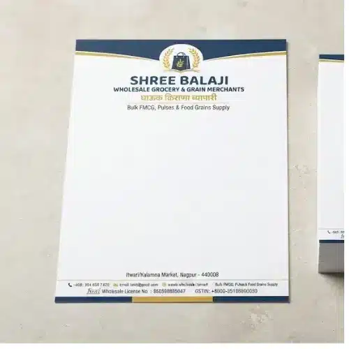 grocery wholesale letterhead a4