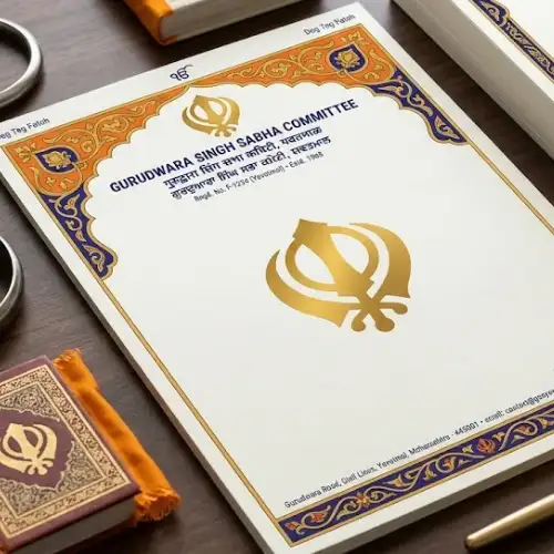 gurudwara committee letterhead a4
