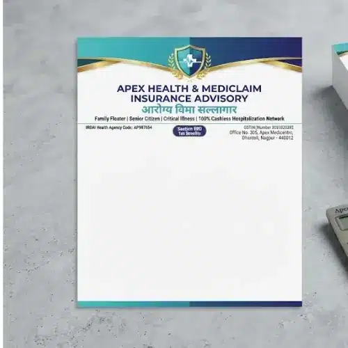 health insurance agent letterhead a4