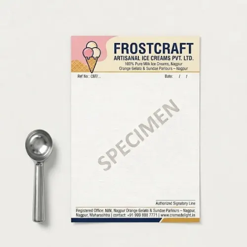 ice cream parlour letterhead a4
