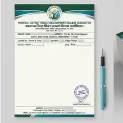 irrigation equipment letterhead a4