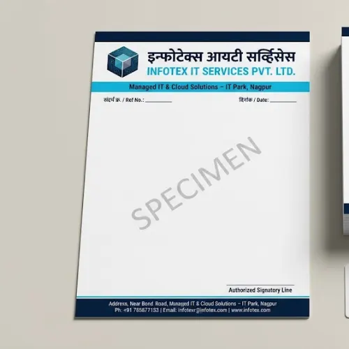 it services company letterhead a4