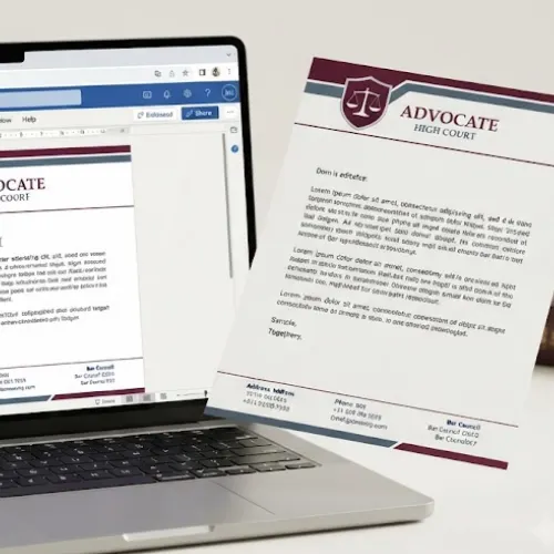legal advocate letterhead template