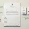 letterhead envelope visiting card combo