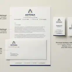letterhead envelope visiting card combo