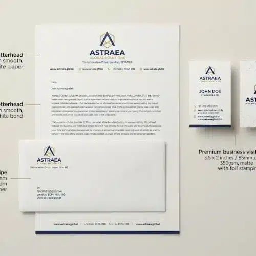 letterhead envelope visiting card combo