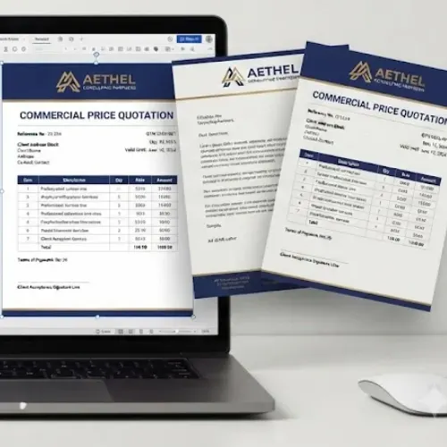 letterhead quotation template combo