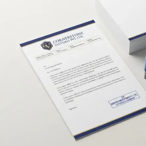 letterhead rubber stamp combo