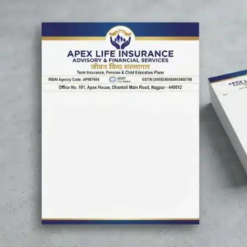 life insurance agent letterhead a4
