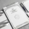 metallic silver header letterhead a4