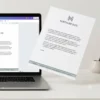 minimal clean letterhead template