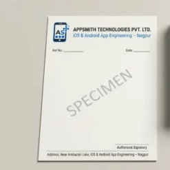 mobile app developer letterhead a4