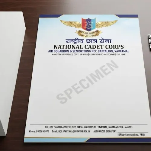 ncc cadet corps letterhead a4 print