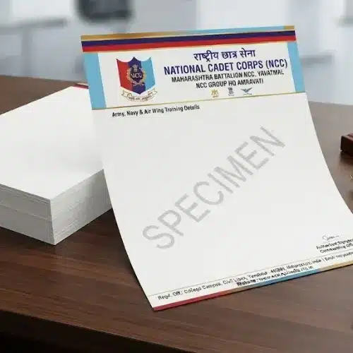 ncc national cadet corps letterhead a4