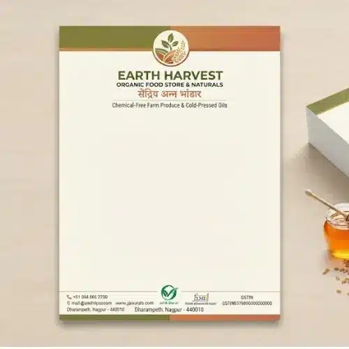 organic food store letterhead a4