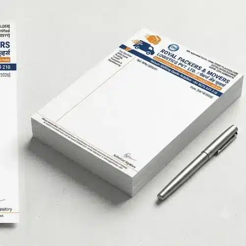 packers movers letterhead a4 print