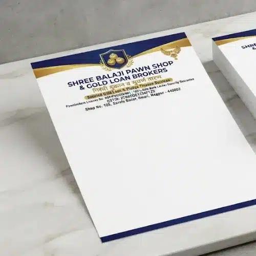 pawn shop letterhead a4 print