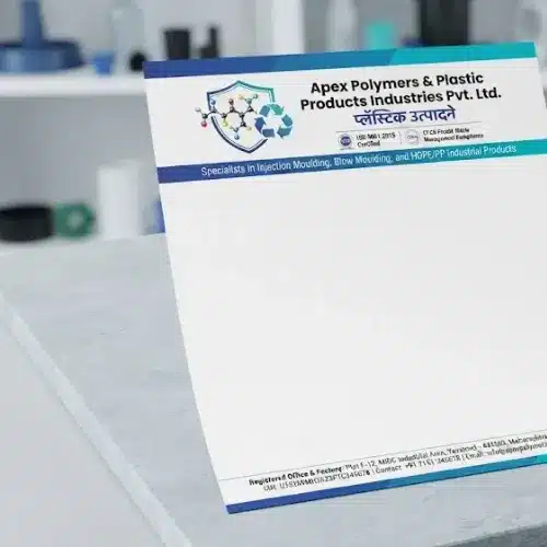 plastic products company letterhead a4