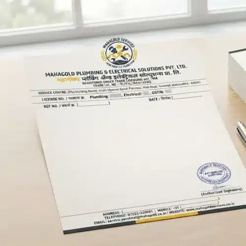 plumber electrician letterhead a4
