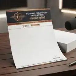 podcast studio letterhead a4 print