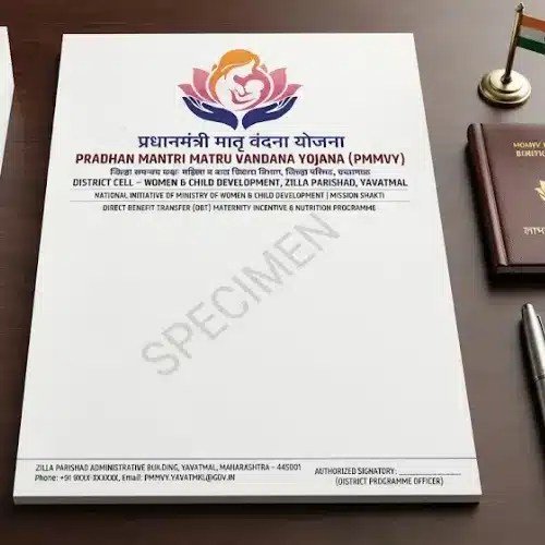 pradhan mantri matru vandana letterhead