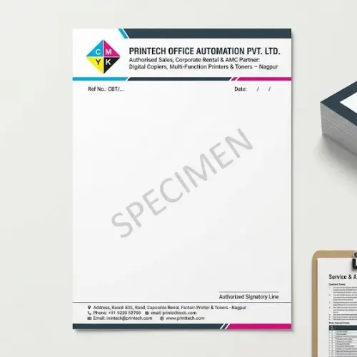 printer copier dealer letterhead a4