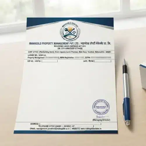 property management letterhead a4