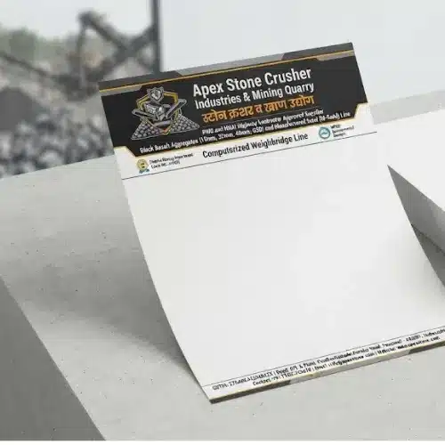 quarry stone crusher letterhead a4