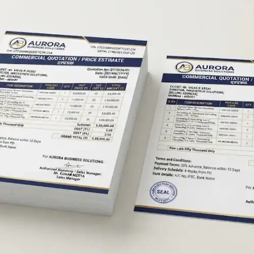 quotation format letterhead a4 100