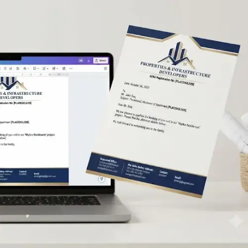 real estate letterhead template digital