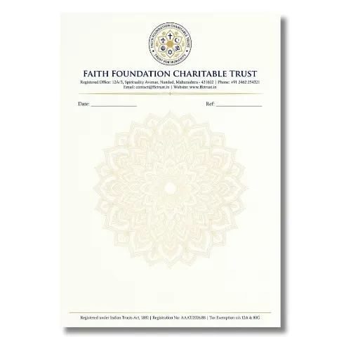 religious trust letterhead a4 250