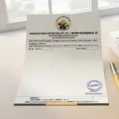 road contractor letterhead a4 print