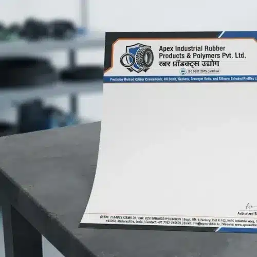 rubber products factory letterhead a4