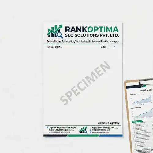 seo company letterhead a4 print