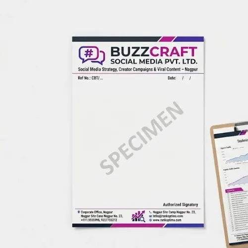 social media agency letterhead a4