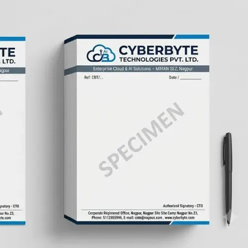 software company letterhead a4 print