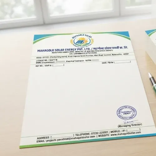 solar panel installer letterhead a4