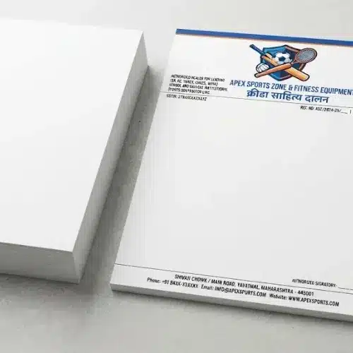 sports equipment store letterhead a4