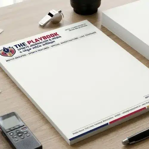 sports journalism letterhead a4