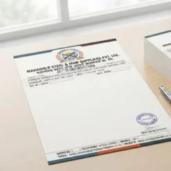 steel iron supplier letterhead a4
