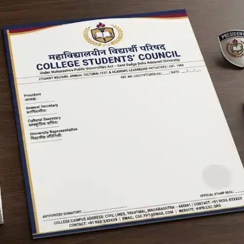 student council letterhead a4 print