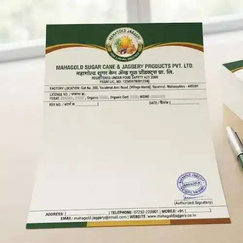 sugar cane jaggery letterhead a4