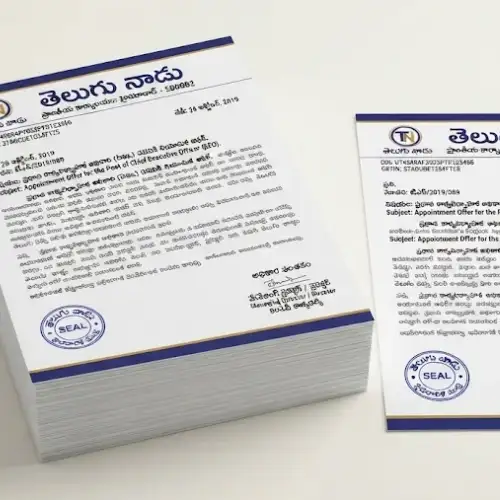 telugu letterhead a4 print 100 copies