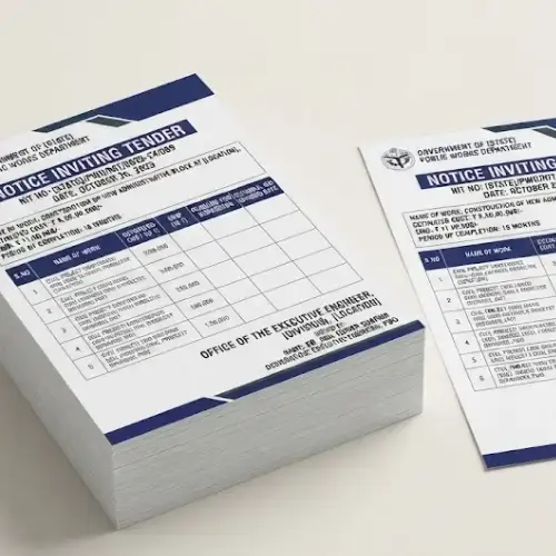 tender notice letterhead a4 100 copies