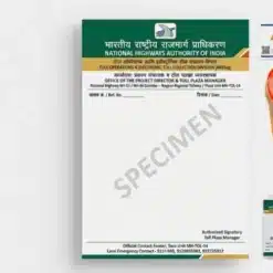 toll plaza management letterhead a4