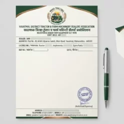 tractor machinery dealer letterhead a4