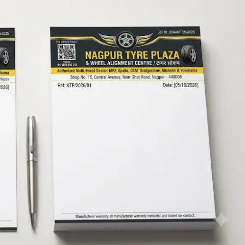 tyre shop letterhead a4 print