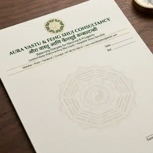 vastu feng shui consultant letterhead a4